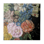 Baroque Floral - Bouquet Fliese<br><div class="desc">Barock Floral II von Melissa Wang. Verschiedene,  nahe,  helle Blume im barocken Stil.</div>