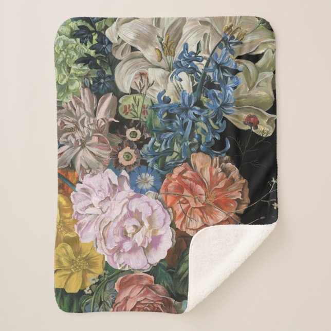 Baroque Floral - Bouquet Sherpadecke (Vorderseite)