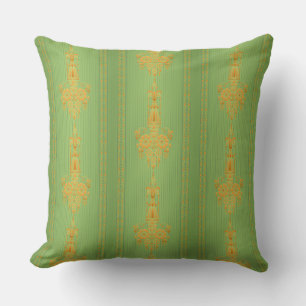 Baroque floral pattern with border V2020 Kissen