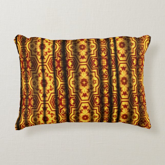 Baroque Geometric Floral Scoll Dekokissen (Vorderseite)