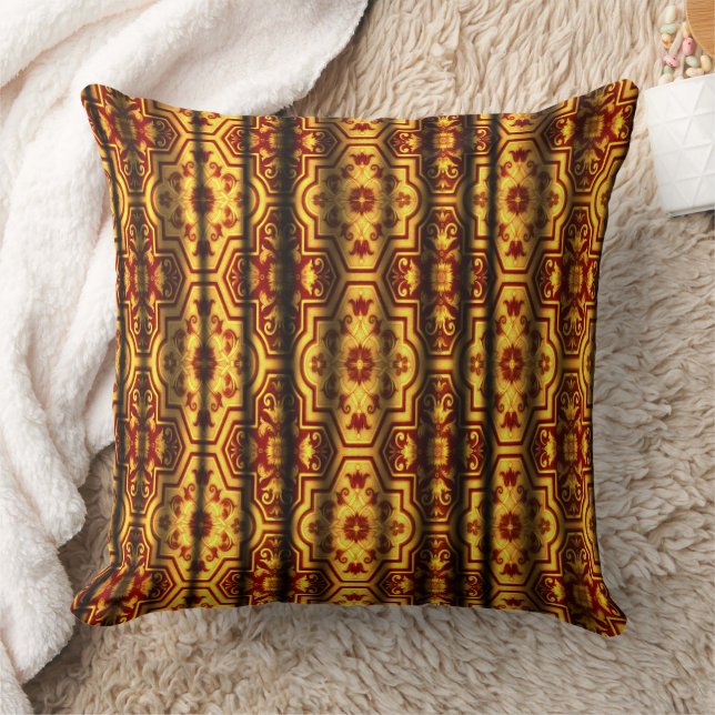 Baroque Geometric Floral Scoll Kissen (Decke)