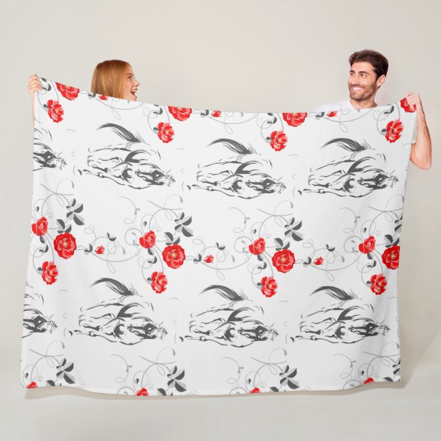 Baroque Horse Fleece Blanket (Beispiel)