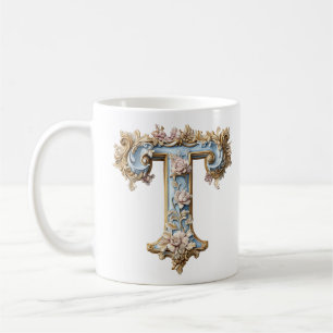 Baroque Initial 'T' Tasse für eine Kaffeeprinzessi
