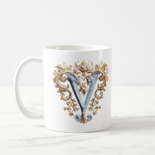 Baroque Initial 'V' Tasse für eine Kaffeeprinzessi