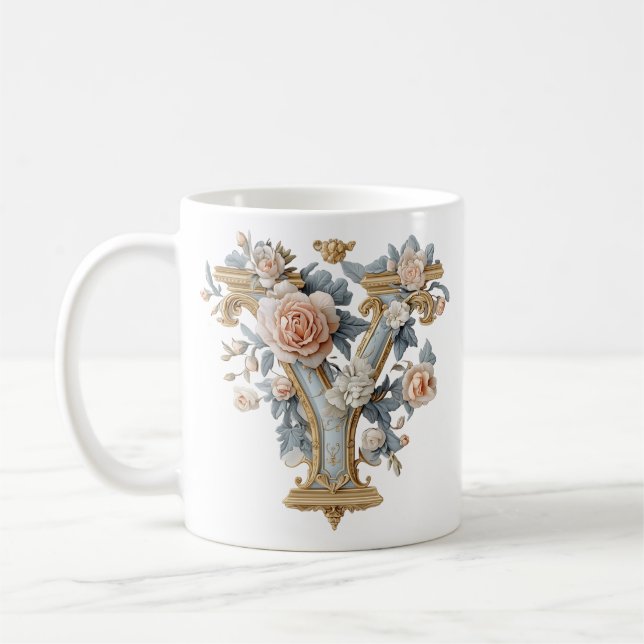 Baroque Letter 'Y' Tasse für eine Kaffeeprinzessin (Links)