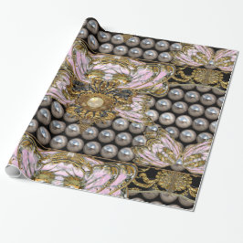Baroque Pearly Elegante Romantisch Geschenkpapier