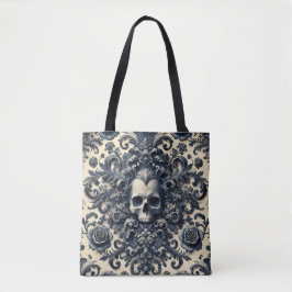 Baroque Punk - Gothic Skull Damask Floral