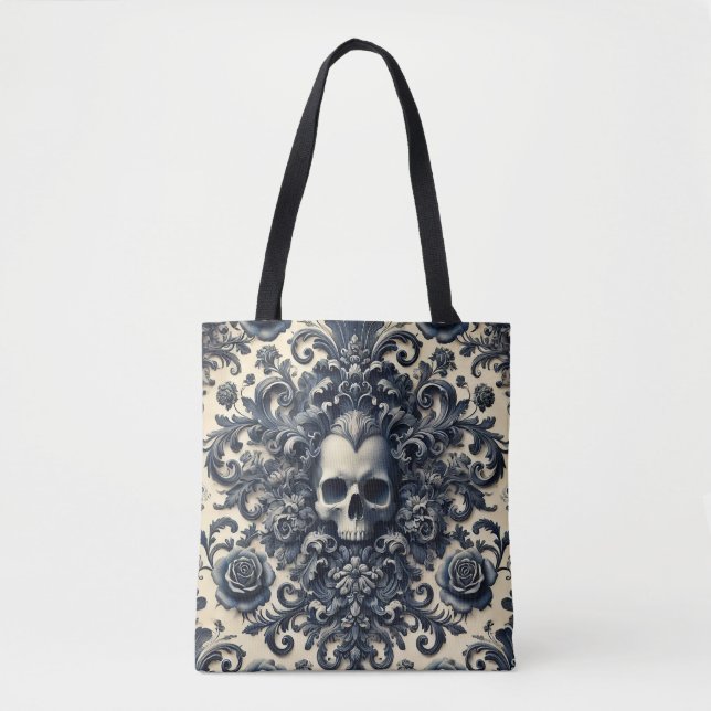 Baroque Punk - Gothic Skull Damask Floral (Vorderseite)