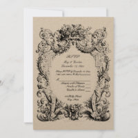 Baroque Rokoko Wedding RSVP-Vorlage