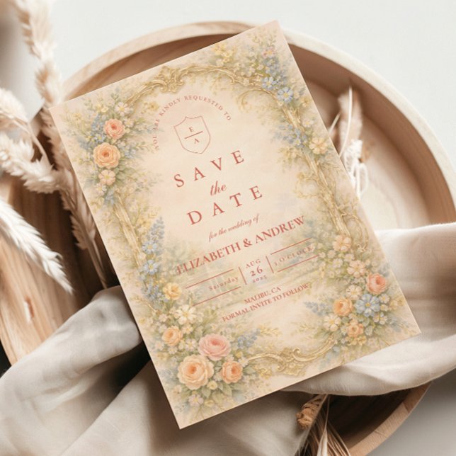 Baroque Rose Garden Wedding Save The Date (Von Creator hochgeladen)