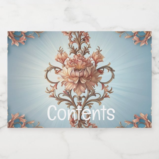 Baroque Rose  Lebensmitteletikett (Einzelnes Label)