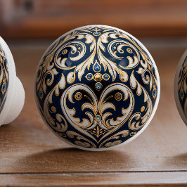 Baroque Royal Midnight Keramik Knoblauch Pull Keramikknauf