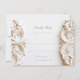 Baroque RSVP Card for Wedding Einladung