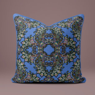 Baroque Splendor Kissen in Sky Blue
