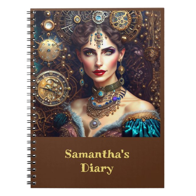 Baroque Steampunk Princess Notizblock (Vorderseite)