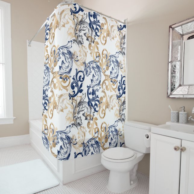 Baroque-Style Retro Classic Pattern  Duschvorhang (Beispiel)