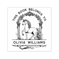 Baroque Unicorn Buchzeichen Briefmarke