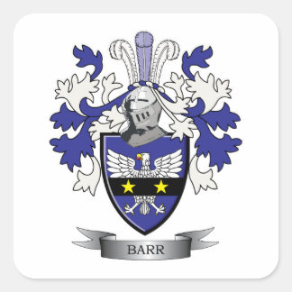 Barr-Familienwappen-Wappen Quadratischer Aufkleber