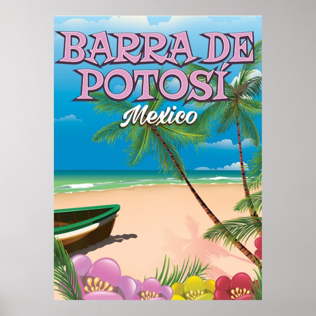 Barra de Potosí Mexico Beach Poster (Vorne)