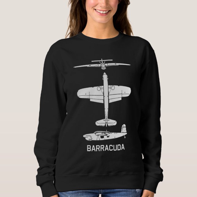 Barracuda British Ww2 Torpedo Dive Bomber Flugzeug Sweatshirt (Vorderseite)