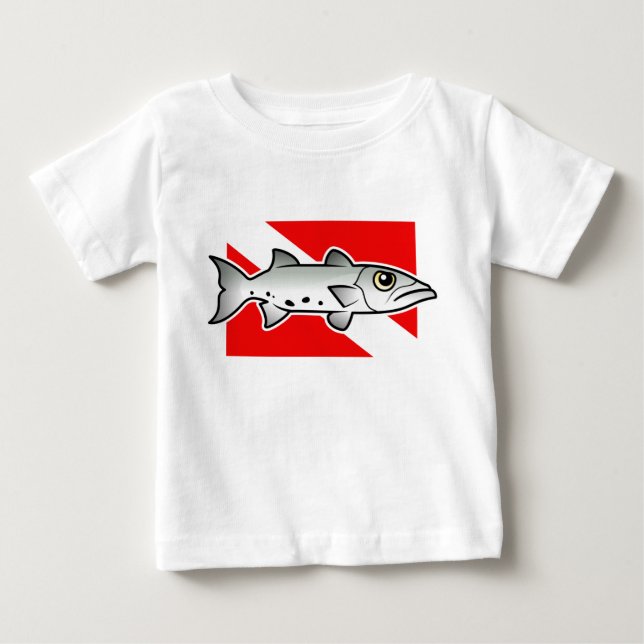 Barracuda Dive Flag Baby T-shirt (Vorderseite)