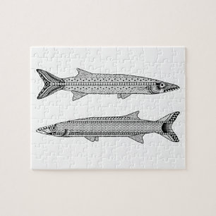 Barracuda Fisch Erwachsener Farbpuzzle Puzzle