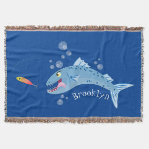 Barracuda Fisch hungriger Cartoon Decke