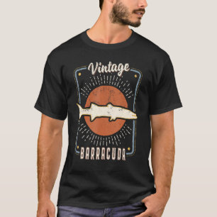 Barracuda Fische Vintag Retro Klassische Tierische T-Shirt