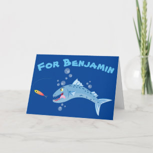 Barracuda hungriger Cartoon Karte