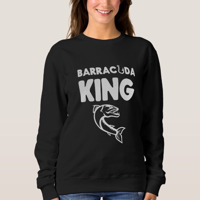 Barracuda King Deep Sea Fischen 1 Sweatshirt (Vorderseite)
