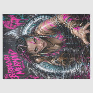 Barracuda Meerjungfrau Gothic Decoupage Seidenpapi Seidenpapier