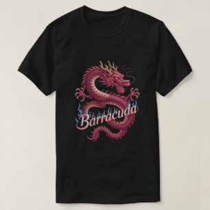 "Barracuda" Mythischer Rosa Drache T-Shirt