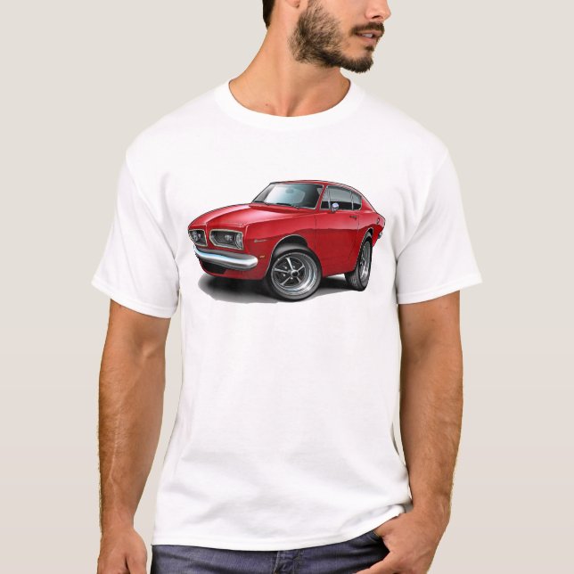 Barracuda-Rot-Auto 1967-69 T-Shirt (Vorderseite)