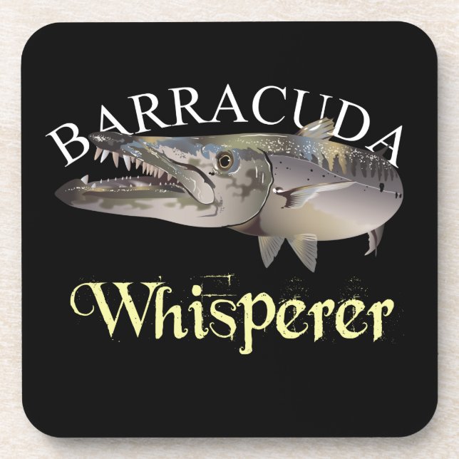 Barracuda Whisperer Dark Colored Getränkeuntersetzer (Vorderseite)