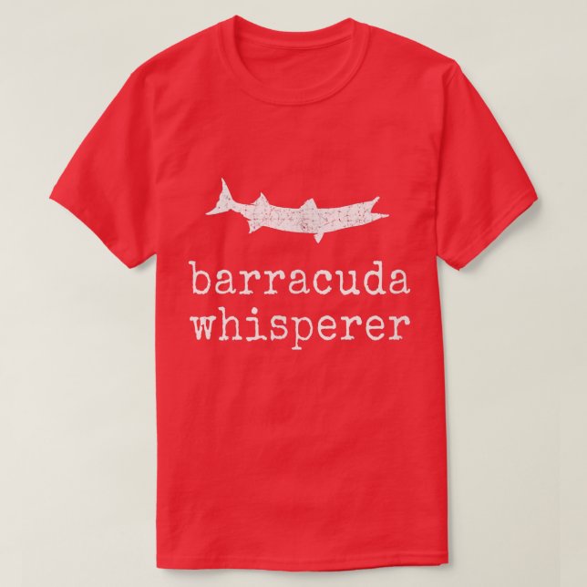 Barracuda WhispererFunny Barracuda Angeln  T-Shirt (Design vorne)