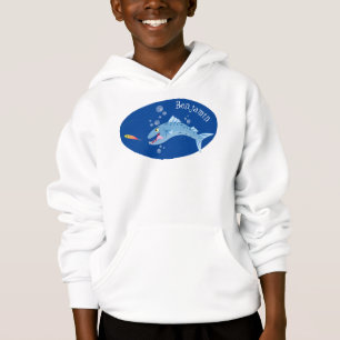 Barrakuda-Fisch hungrige Fangillustration im Carto Hoodie