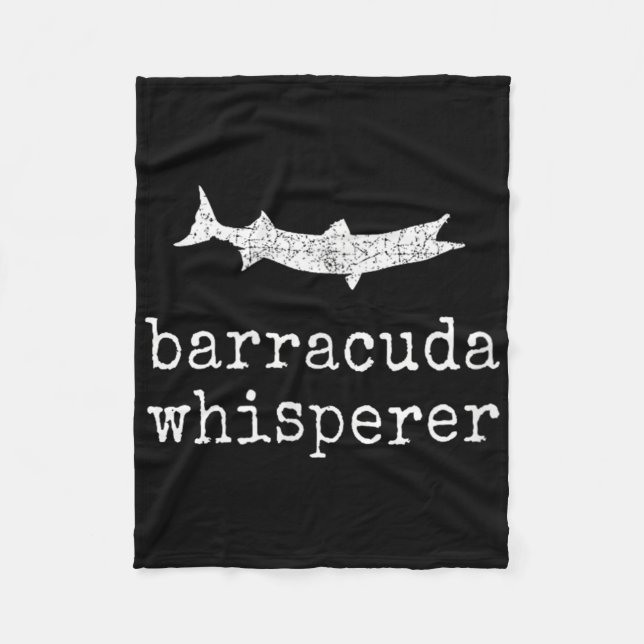 Barrakuda-Flüsterer Lustiger Barrakuda-Angler  Fleecedecke (Vorderseite)