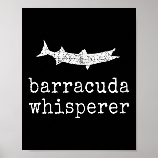 Barrakuda-Flüsterer Lustiger Barrakuda-Angler  Poster (Vorne)
