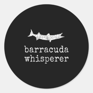 Barrakuda-Flüsterer Lustiger Barrakuda-Angler Runder Aufkleber
