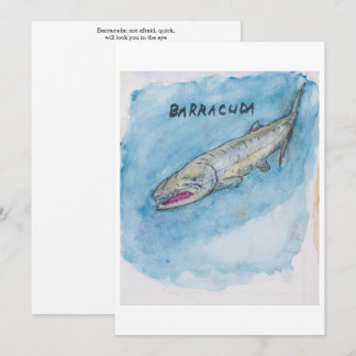 Barrakuda-Grußkarte Einladung