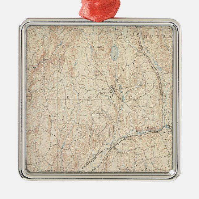 Barre, Massachusetts Ornament Aus Metall (Vorne)