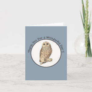 Barred Owl - Geburtstag oder anderes Party Themed Dankeskarte