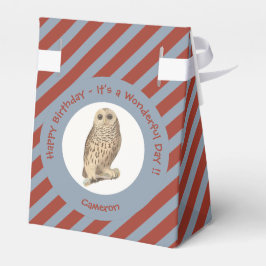 Barred Owl - Geburtstag oder anderes Party Themed Geschenkschachtel