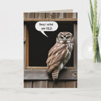Barred Owl mit Brille zum Geburtstag