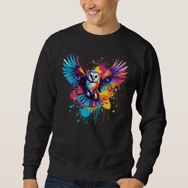 Barred Owl Owles Lover Frische Pasta machen Sweatshirt (Vorderseite)