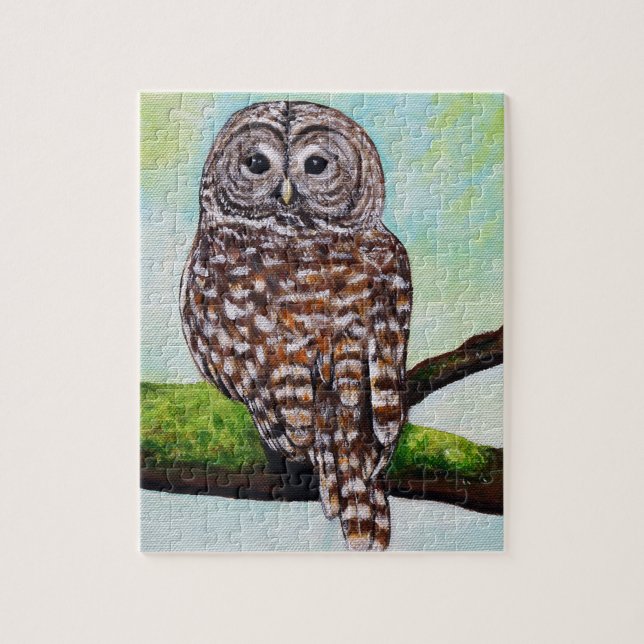 Barred Owl Painting Puzzle (Vertikal)