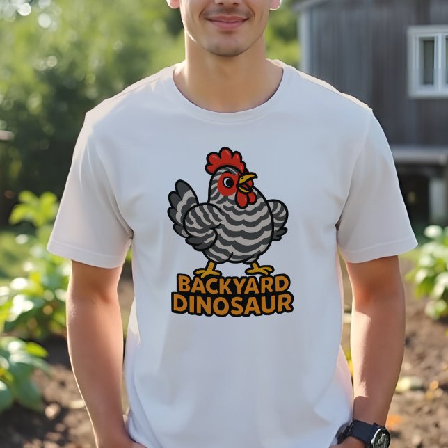 Barred Plymouth Rock Backyard Dinosaur Hühnerspinn Tri-Blend Shirt (Pet Barred Plymouth Rock Chicken Funny Backyard Dinosaur T-shirt, cute cartoon farm animal for Dad)