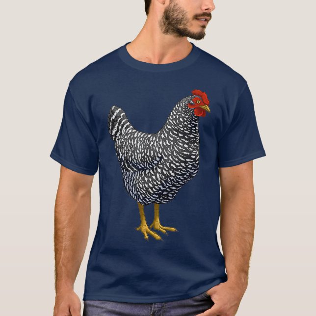 Barred Plymouth Rock Hen Chicken Lover T-Shirt (Vorderseite)