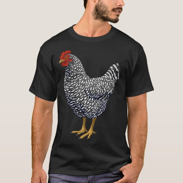 Barred Plymouth Rock Hen Chicken T-Shirt (Vorderseite)