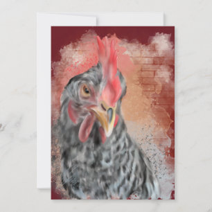Barred Rock Hen Einladung